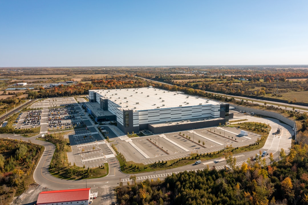 Modern logistics park distribution center exterior