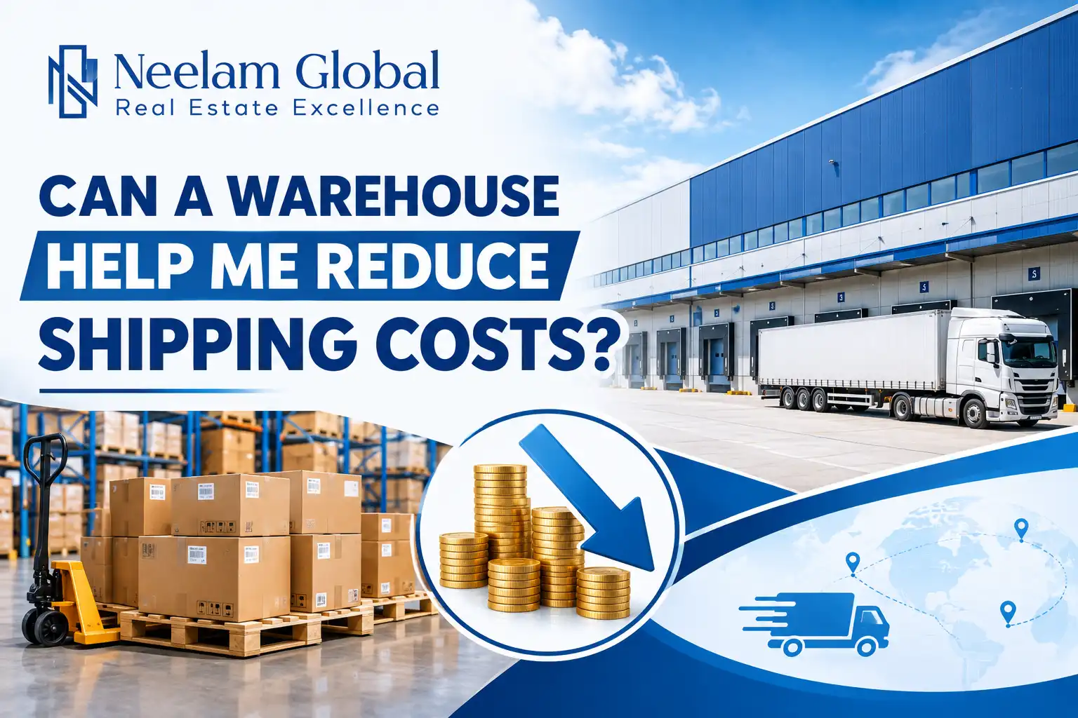Warehouse for reducing shipping costs